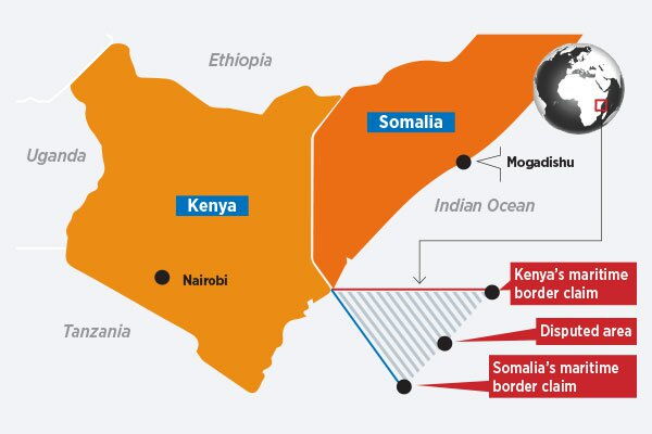 Kenya-Somalia maritime border. Photo: Daily Nation.