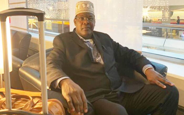 Image of Miguna Miguna at Berlin's TXL Airport on Tuesday, January 7