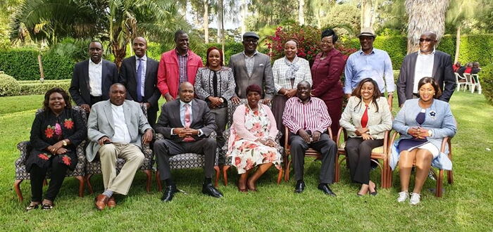 A section of the Mount Kenya leaders at the Sagana State Lodge in Nyeri on !5 November, 2019.