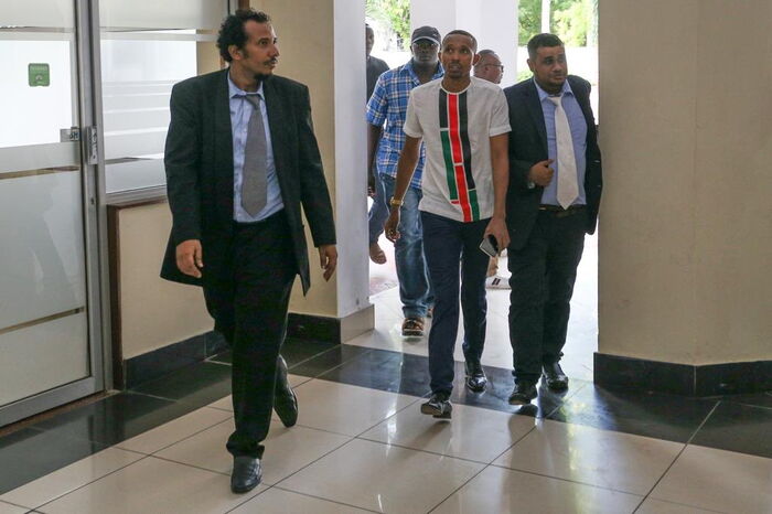 Mohammed Ali on his arrival in Nyali on Wednesday, November 21.
