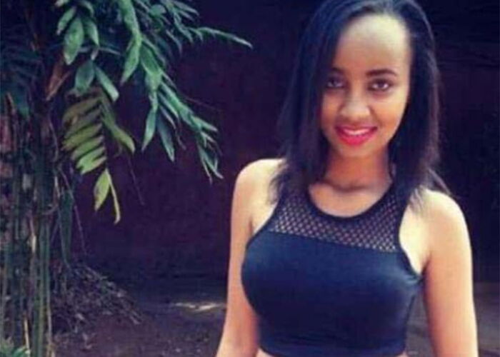 Moi University student Ivy Wangechi. She was hacked to death inside Moi Referral Hospital.