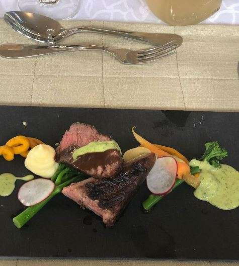 A meal sample at the restaurant