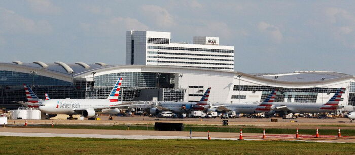 A photo of the DFW airport in the United States