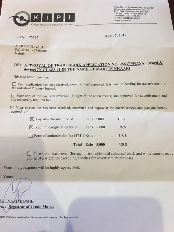 letter in medical kenya a NASA New NGO Twist Name Ownership After Takes Given