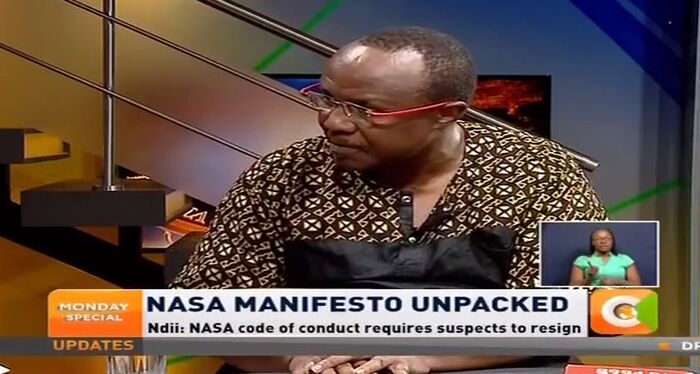Economist David Ndii during an interview on Citizen TV in  2017 where he clashed with media personality Anne Kiguta
