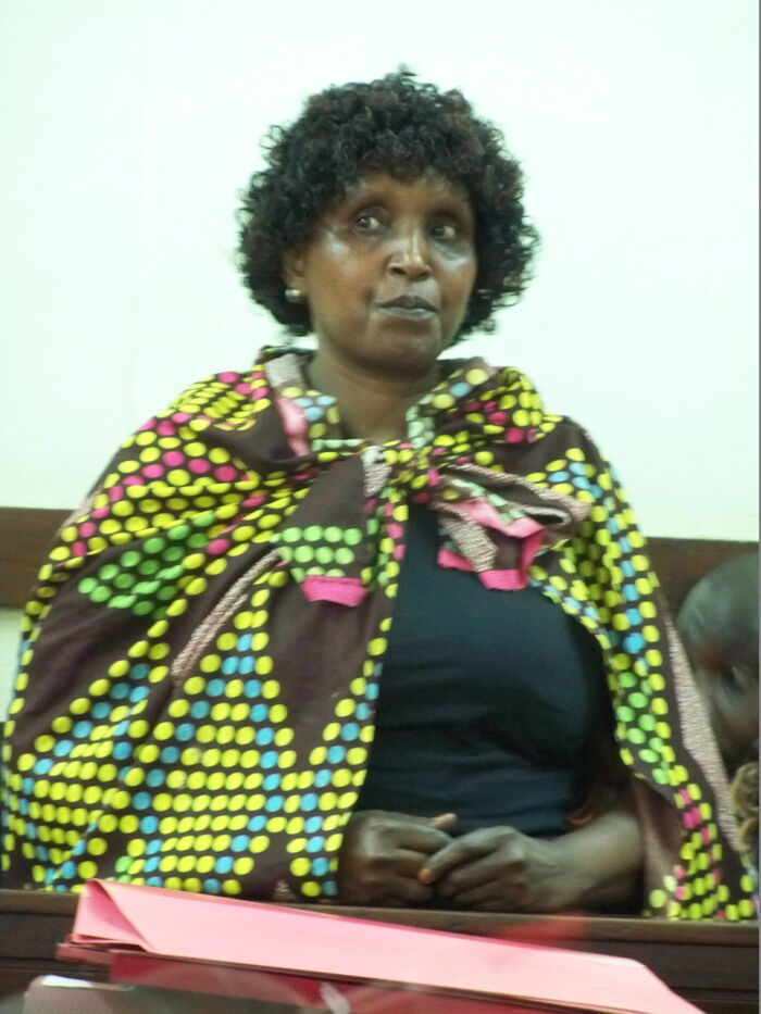 Mercy Nkirote Micheni at Milimani Courts in Nairobi on Friday, November 15.