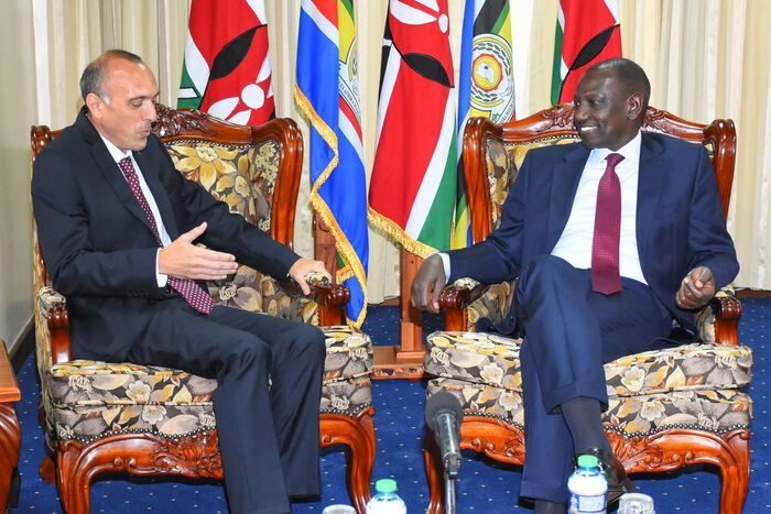 DP Ruto with Israel Ambassador to Kenya, Joseph Oded on Tuesday, October 16. Ruto appreciated Israel support in Kenya's bid for a non-permanent seat at the United Nations Security Council.