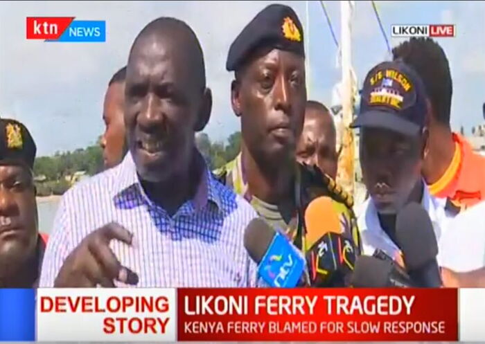 Government spokesperson Cyrus Oguna. He gave the outline of how the vehicle and two bodies that drowned in Indian Ocean will be retrieved.