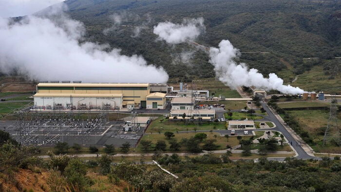 The Olkaria Geothermal Plant in Naivasha, Nakuru County.