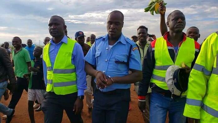 One of traffic officers who was arrested in Kisumu on November 20, 2019.
