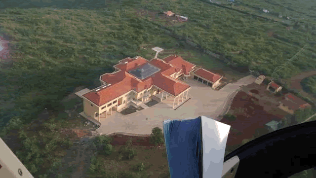 An aerial view of Raila's Riat hills home in Kisumu