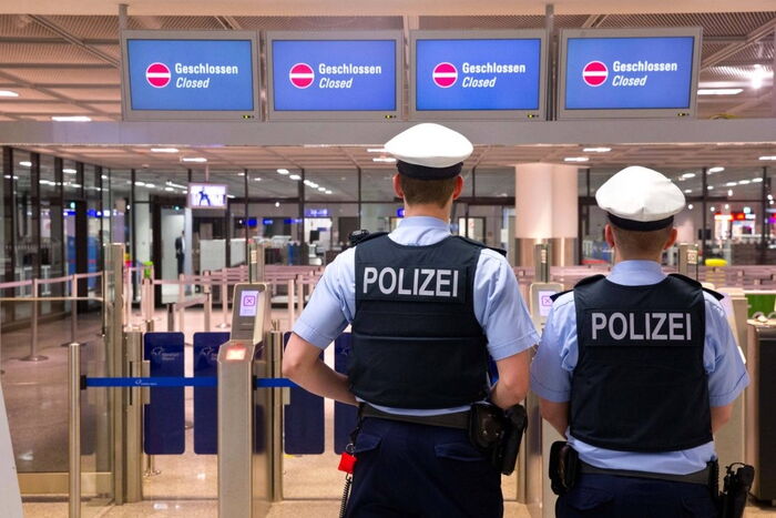 Police officers in Germany. One of the two Kenyans who were deported had run-ins with law enforcement numerously.