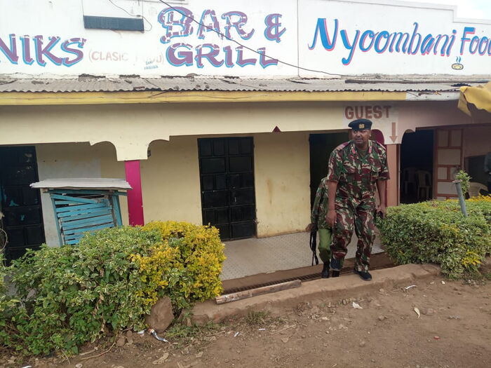 Police Officers pictured conducting checks at a bar August 24, 2019