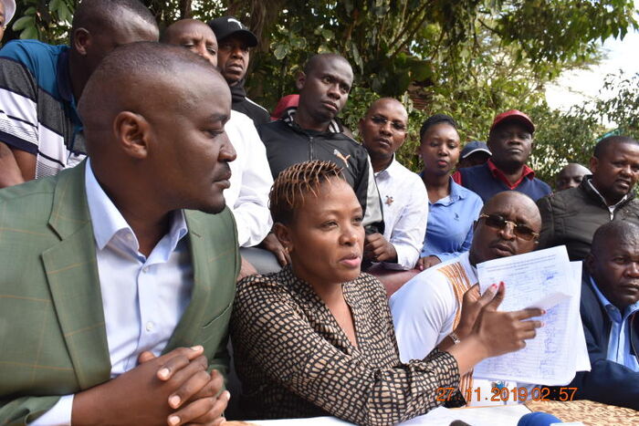 A section of Jubilee MCAs when they met on Monday, October 28 to discuss a new motion on the ouster of Speaker Beatrice Elachi.
