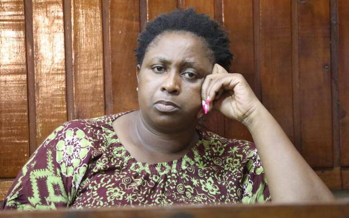 Malindi MP Aisha Jumwa who reportedly stormed an ODM meeting where a supporter was shot dead after a scuffle ensued on Tuesday, October 15, 2019. She was arrested on Wednesday morning, October 16, 2019