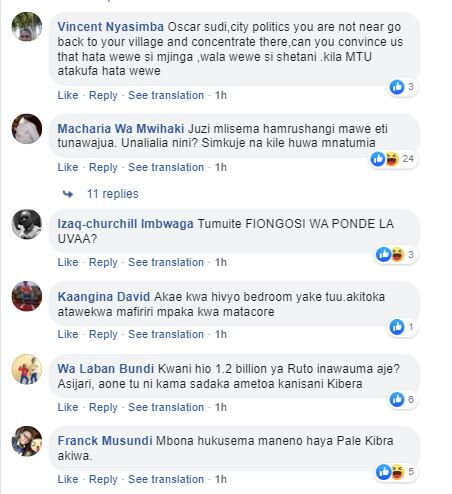More reactions to Oscar Sudi's attack on Simba Arati on Saturday, November 9, 2019