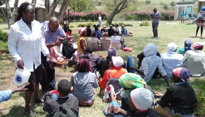 Rodama residents at Kariminu dispensary where they went for a medical check-up