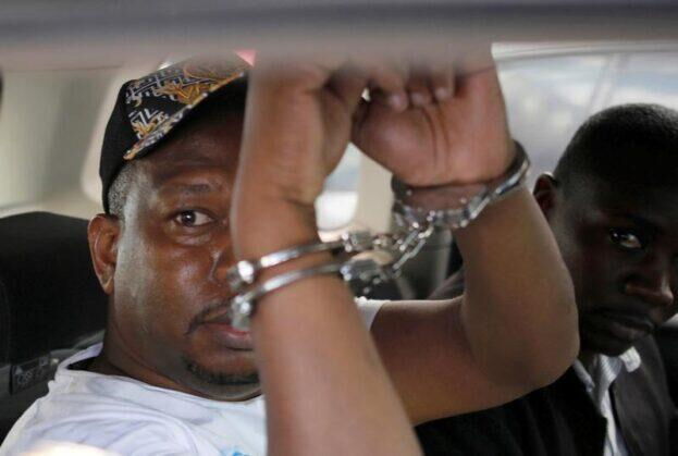Nairobi Governor Mike Sonko in handcuffs after he was arrested on Friday, December 6.