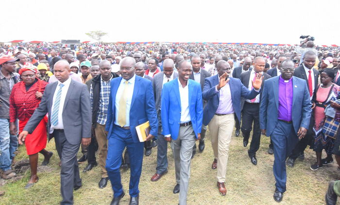 DP William Ruto arrives for the opening of Olerai Bethel Africa Gospel Church in Narok County on Sunday, January 12