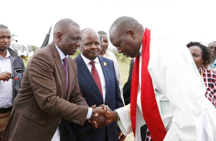Deputy President William Ruto at a Fundraiser in Kajiado East on Sunday, December 1. He warned Matiang'i for speaking on behalf of President Uhuru Kenyatta
