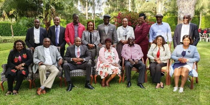 some Mt Kenya leaders after meeting President Uhuru Kenyatta on Friday, November 15 in Nyeri.