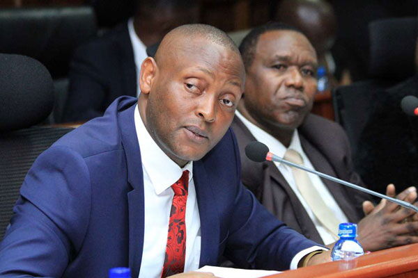 Taita Taveta Governor Granton Samboja responds to audit queries on the 2014/15 financial year before the Senate's Committee on County Public Accounts and Investments on August 28, 2018.