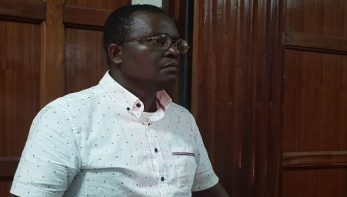 Samuel Okelo appears in a Nairobi court on Monday, November 19.