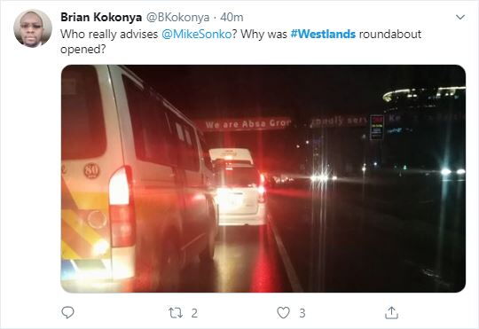 Screen capture of some comments regarding the massive traffic jam experienced along Waiyaki Way, November 12, 2019.