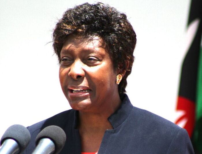 Kitui Governor Charity Ngilu addressing a past press conference at State House, Nairobi