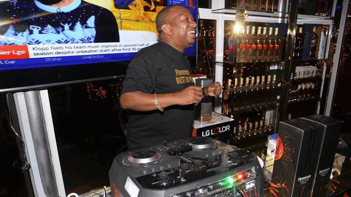Nairobi Governor Mike Sonko on the decks during the big Christmas party he hosted at his partial home in December 2018 FACEBOOK