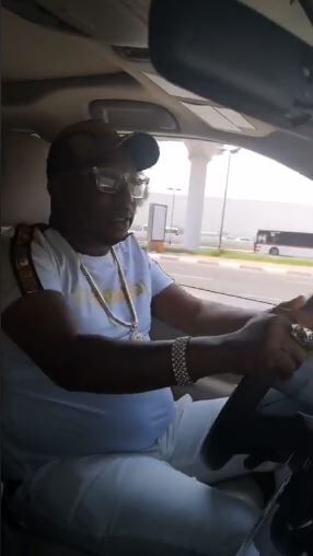 Nairobi Governor Mike Sonko driving in Dubai