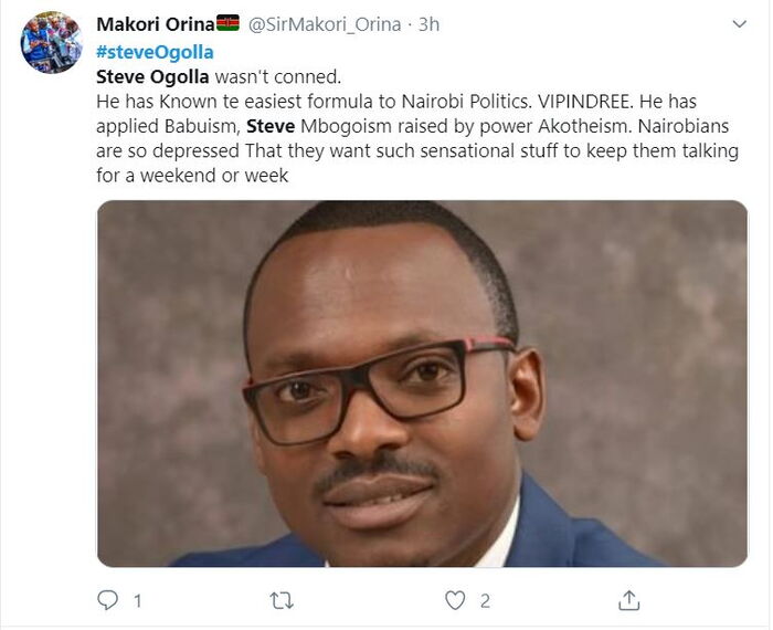 Kenyans react to Steve Ogolla's con story on social media