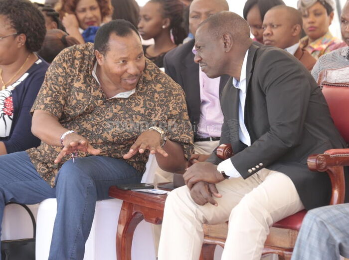 Kiambu Governor Ferdinand Waititu and Deputy President William Ruto during a past event