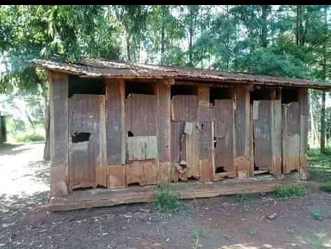 A photo showing toilets in Kariguini primary school