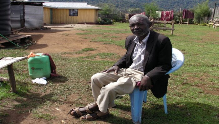 David Kipn’getich Towett at Sitian village at his first wife’s home