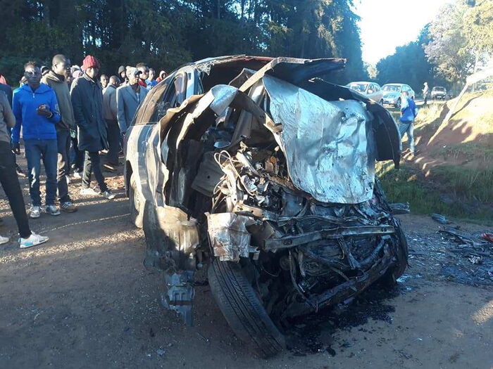 The accident scene in Eldama Ravine on January 1, 2020.