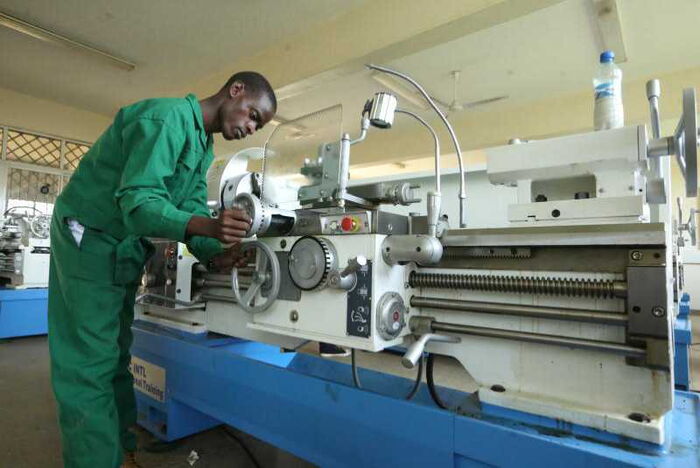 A student at a TVET institution in Kenya.