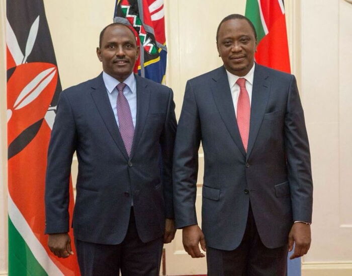 Treasury CS Ukur Yatani and President Uhuru Kenyatta
