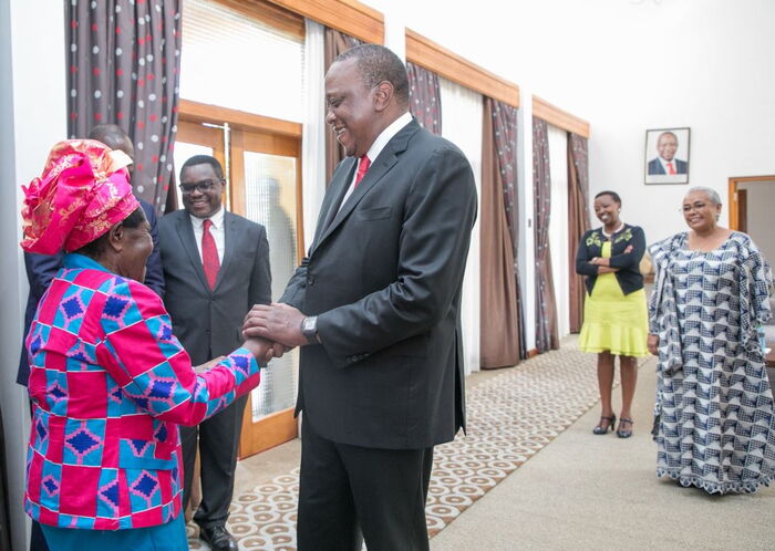 Image result for Uhuru Kenyatta Meets Fredah Shibonje The Midwife Who Helped Birth Him