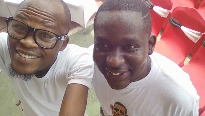 Othuol Othuol and Churchill. The recuperating comedian has hiss boss to thank after he came to the rescue when he was unable to pay his medical bills. 