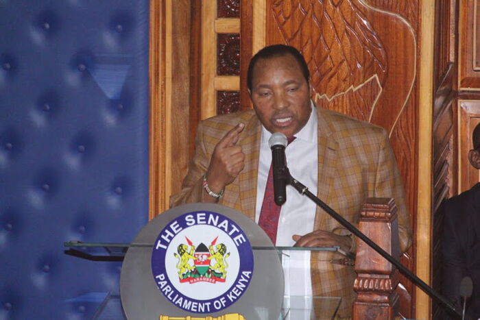 Kiambu Governor Ferdinand Waititu before the Senate on January 28, 2020
