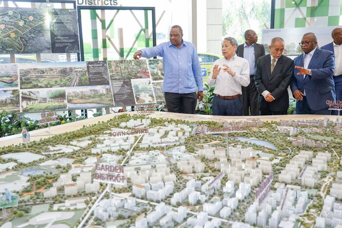 President Uhuru Kenyatta tours the Housing Development Board in Singapore on September 20, 2019. 