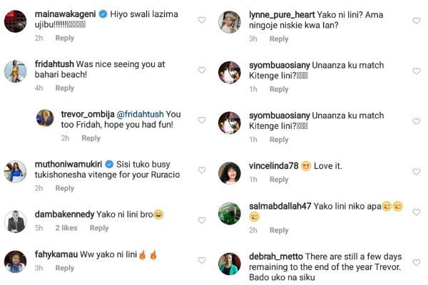 Some of the reactions on revor Ombija's post.