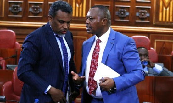 Director of Public Prosecutions Noordin Haji and Director of Criminal Investigations George Kinoti when they appeared before Senate Justice and Legal Affairs Committee on August 29, 2018.