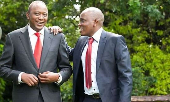 President Uhuru Kenyatta and Dennis Itumbi at State House.