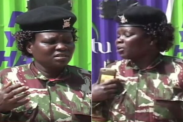 The female police officer who on Thursday, October 16, warned IG Mutyambai not to push her to the extreme as she might use her weapon unlawfully. She however prefered to use dialogue to negotiate a solution to her predicament