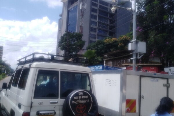 ATPU vans outside Doctor's Plaza, Nairobi on Thursday, January 30