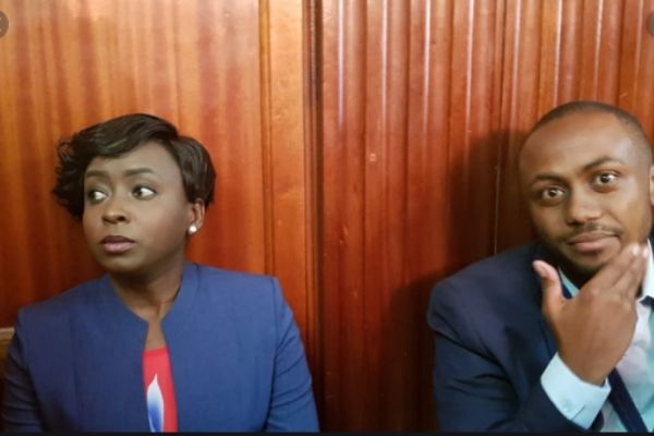Jacque Maribe and her co-accused Joseph Irungu in court on February, 2, 2019.