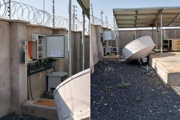 The Communication Mast the attackers shot at during the raid in Olla Madera county
