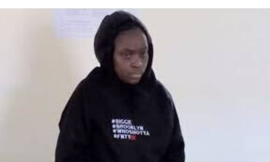 Ugunja Chief Inspector Sabina Kerubo when she appeared in a Siaya court on December 2, 2019, over the murder of journalist Eric Oloo